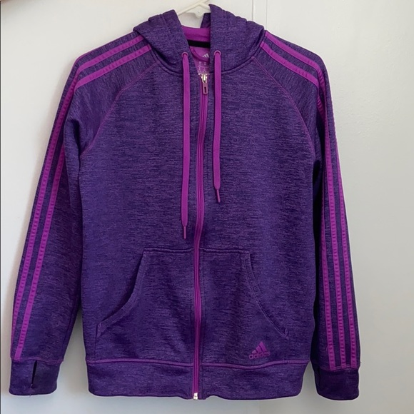 adidas Jackets & Blazers - Purple barely worn adidas zip up hooded jacket adidas Jackets & Blazers - Purple barely worn adidas zip up hooded jacket